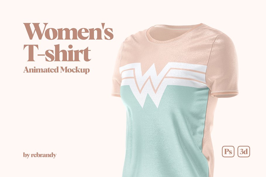 Download Women's T-shirt Animated Mockup