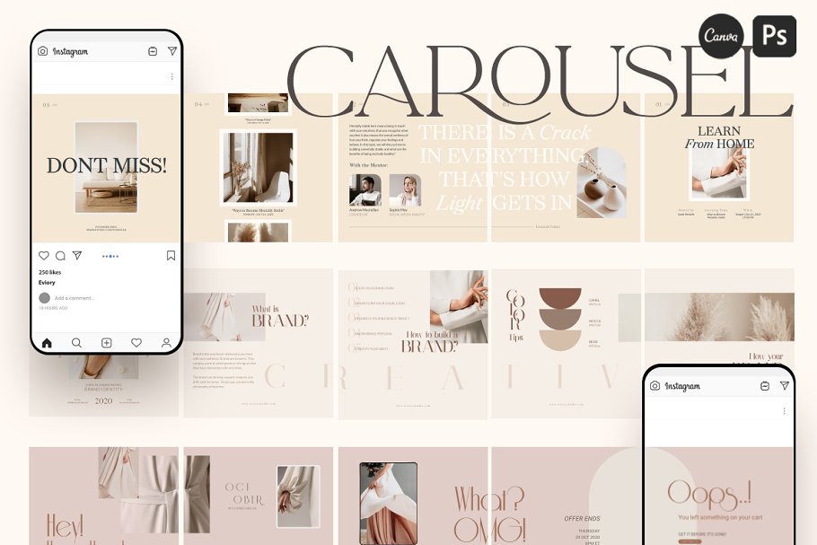 Download Instagram Carousel Kit | CANVA PS