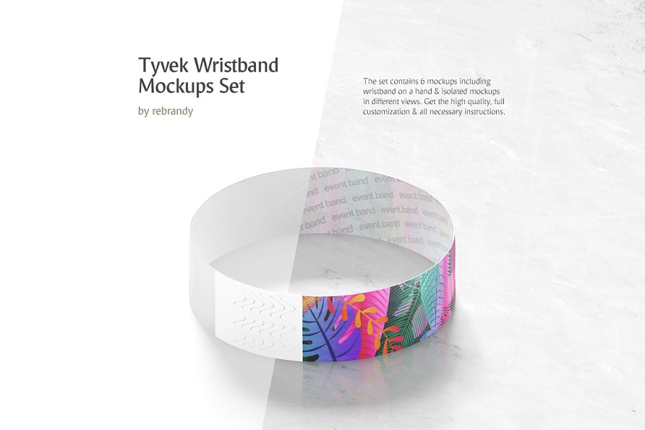 Download Tyvek Wristband Mockups Set