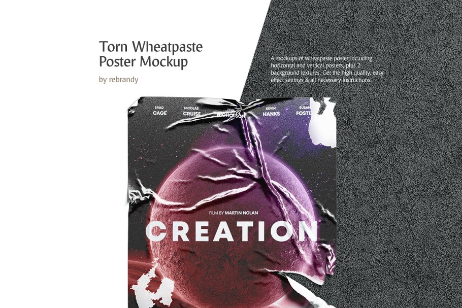 Download Torn Wheatpaste Poster Mockup