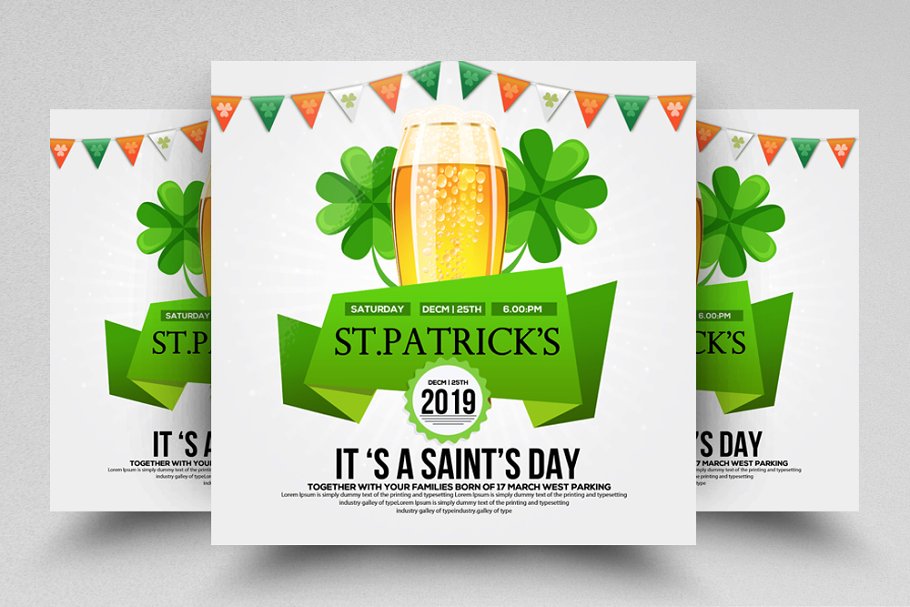Download ST.Patrick's Day Square Flyer/Poster