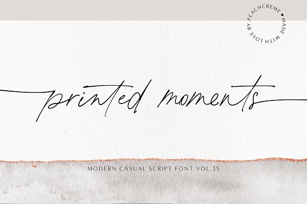 Download printed moments//modern casual font