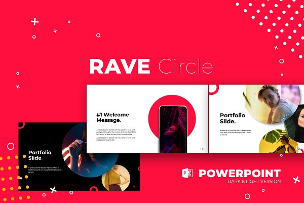 Download Rave Circle Powerpoint Template