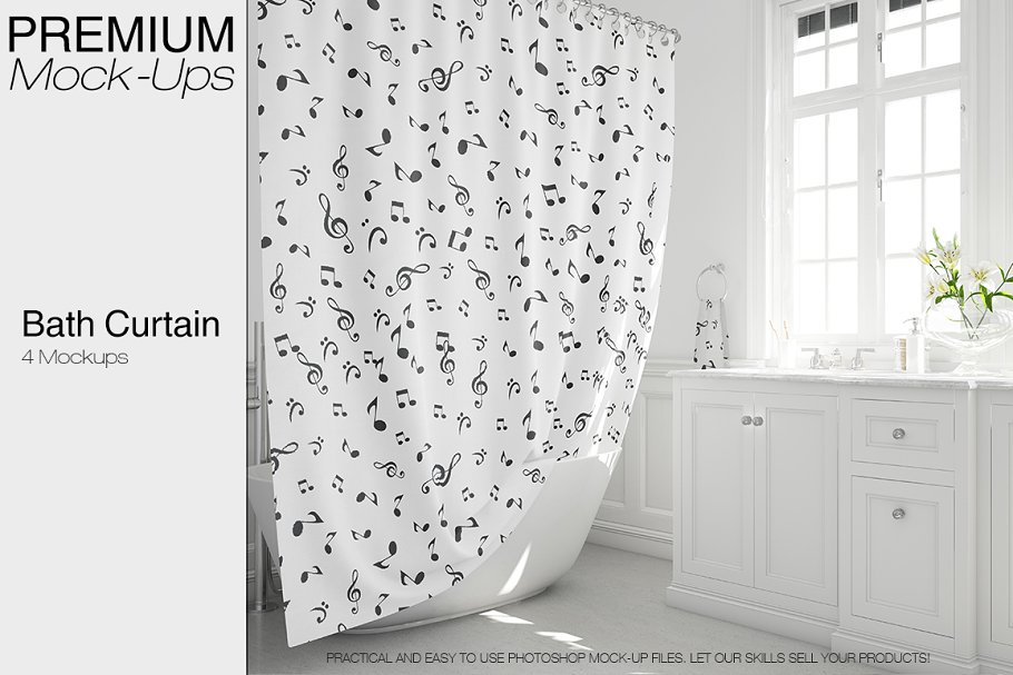 Download Bath Curtain Mockup Pack