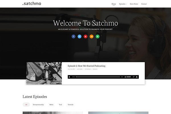 Download Satchmo Podcast WordPress Theme
