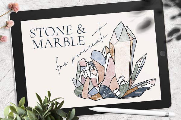 Download Stone & Marble Brushes for Procreate