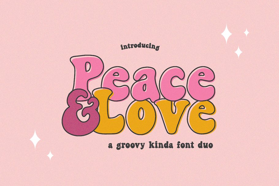Download Peace & Love Font Duo