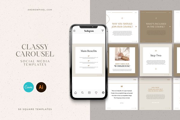 Download Classy Carousel Instagram Templates