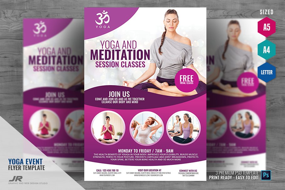 Download Yoga and Meditation Flyer
