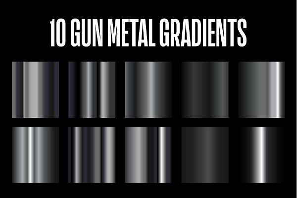 Download 10 Gun Metal Black Gradients