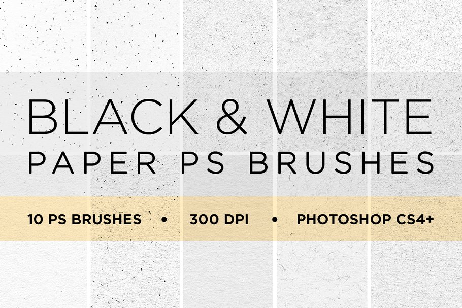 Download 10 Black & White Paper PS Brushes