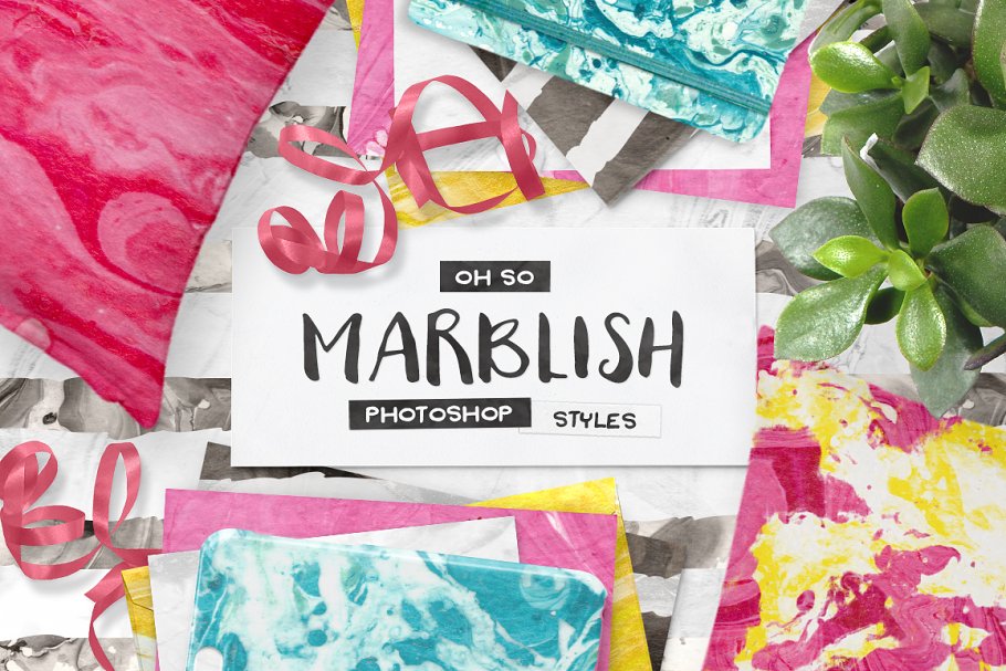 Download 100 PS Marble Paper Layer Styles!