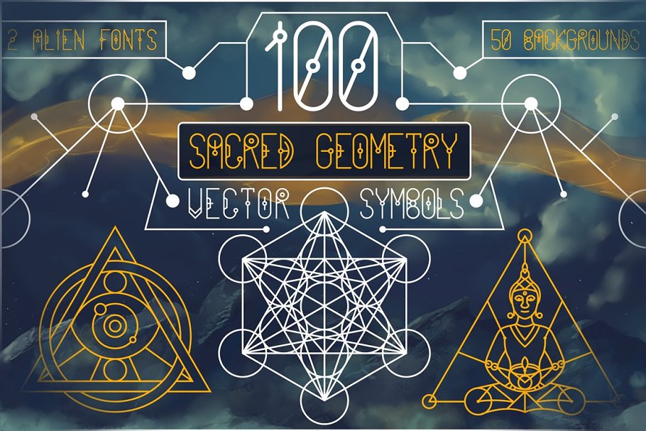 Download 100 Sacred Geometry Symbols