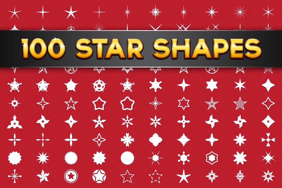 Download 100 Vector Star Shapes