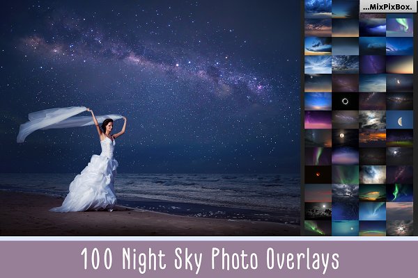 Download 100 Night Sky Overlays