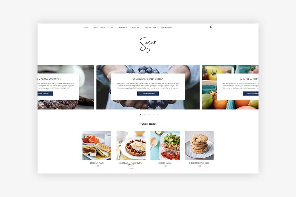 Download Sugar - Theme for Food Bloggers