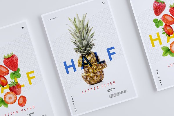 Download Half Letter Flyer Mockup