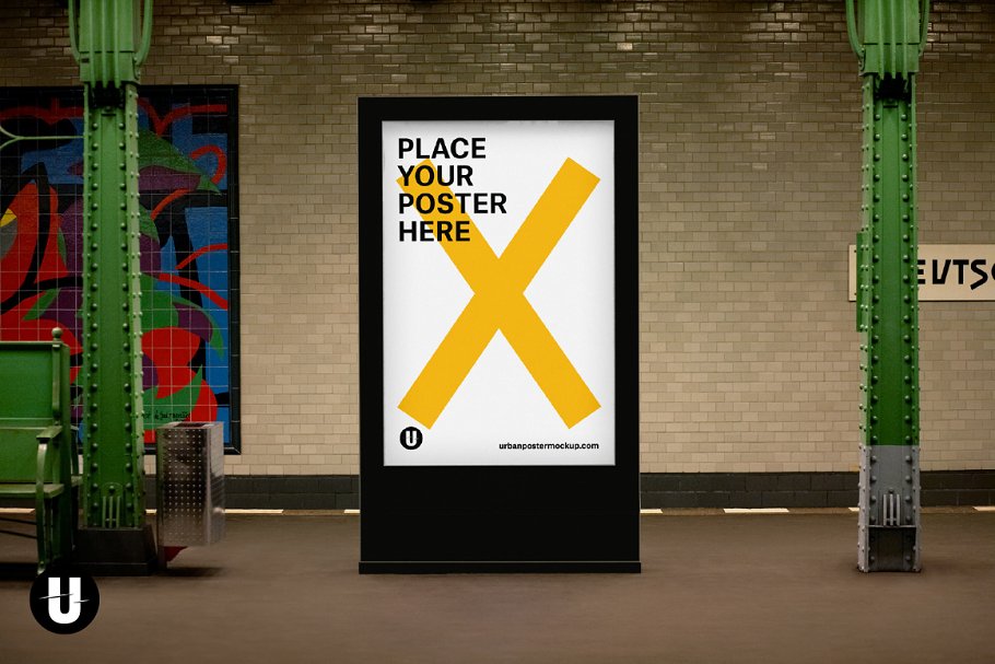 Download Metro Station Poster Mockup