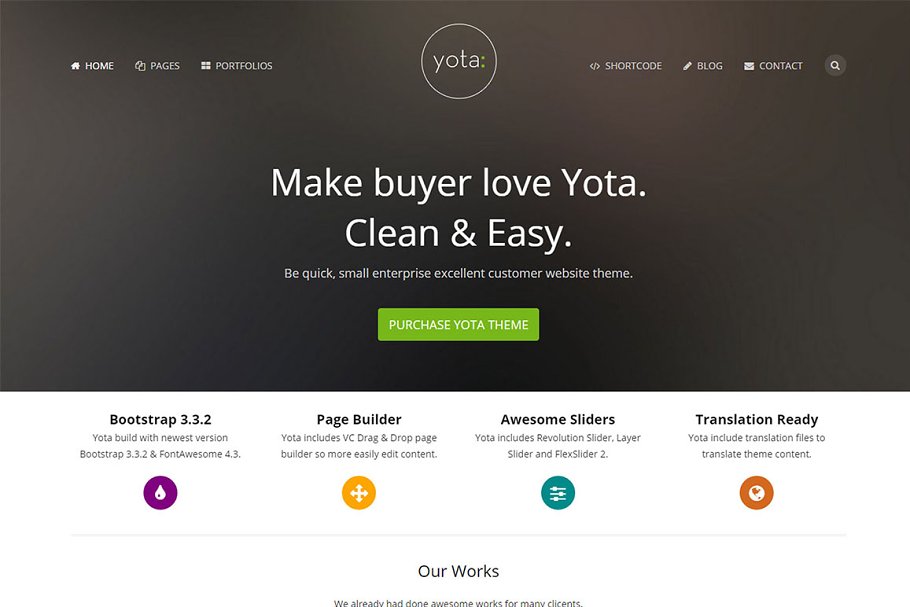 Download Yota - Creative WordPress Theme