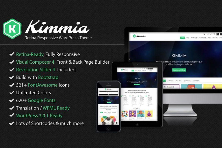 Download Kimmia - Responsive WordPress Theme