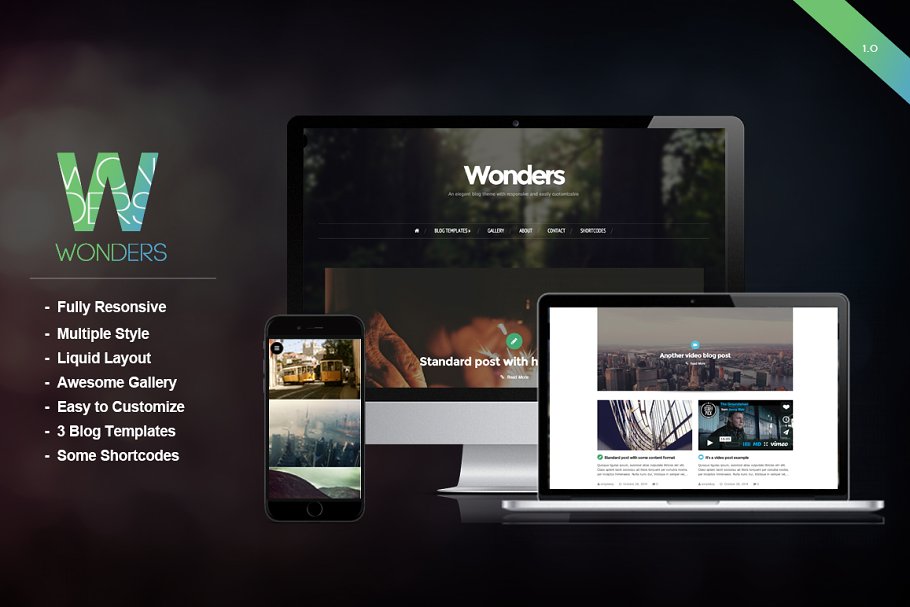 Download Wonders - An Elegant Blog Theme