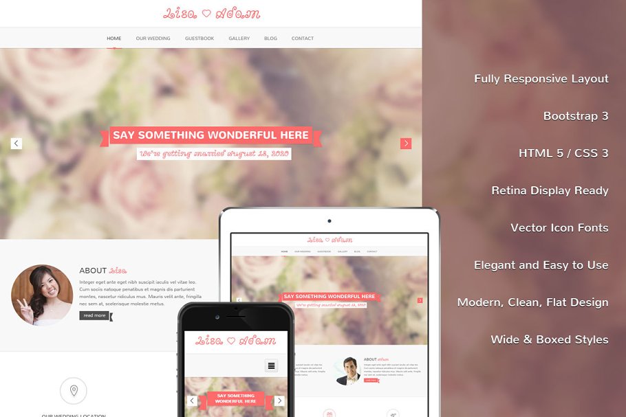 Download Lisa Bootstrap Responsive Template