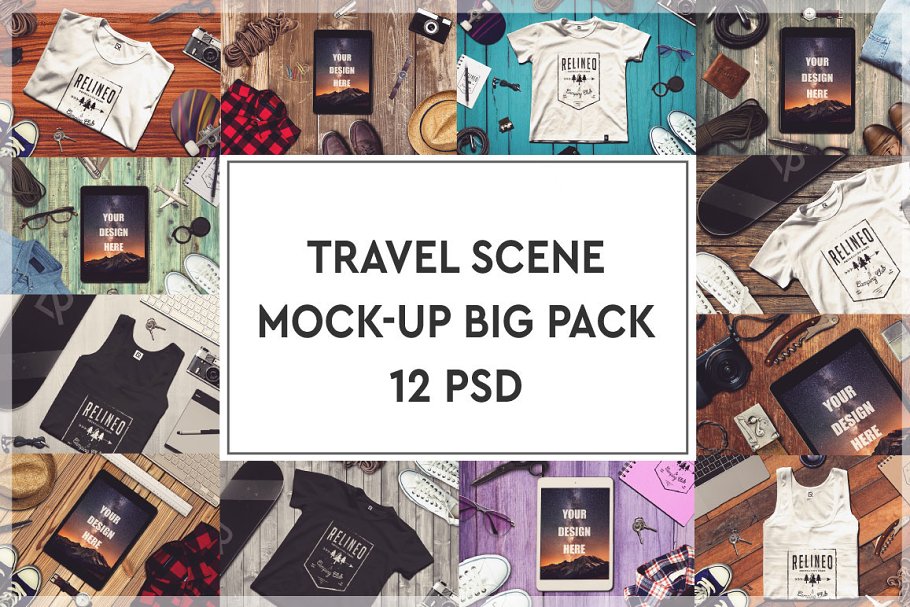 Download Travel Scene Mock-up Big Pack