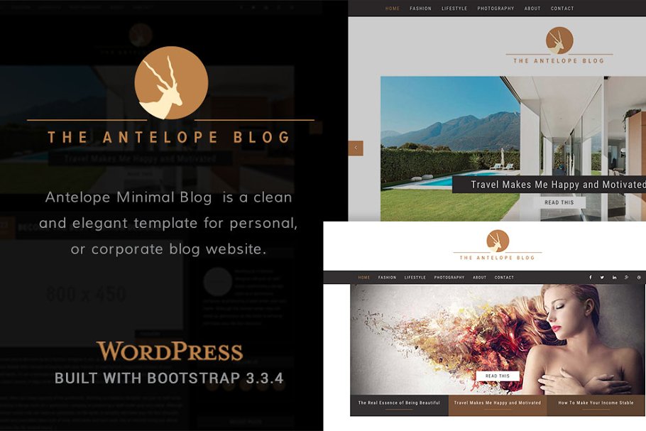 Download Antelope Minimal WordPress Blog