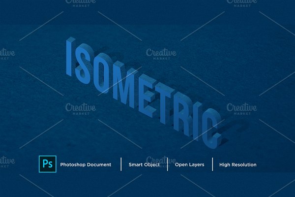 Download Isometric Text Effect & Layer Style