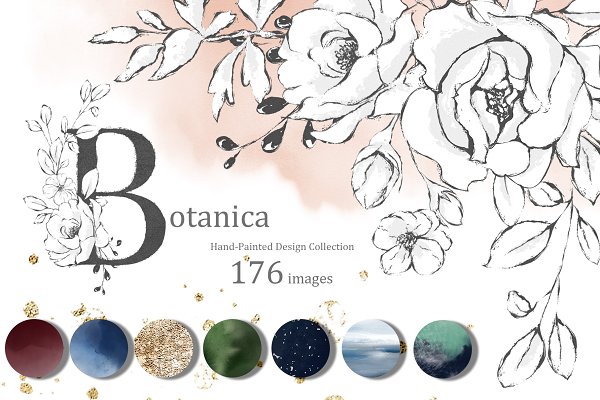 Download Botanica. Floral graphic set