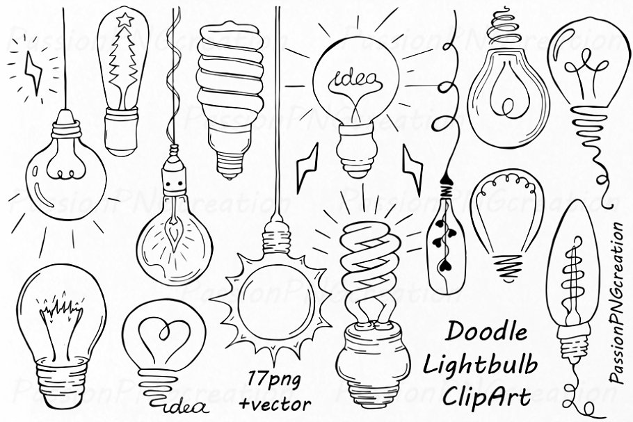 Download Doodle Light Bulb Clipart
