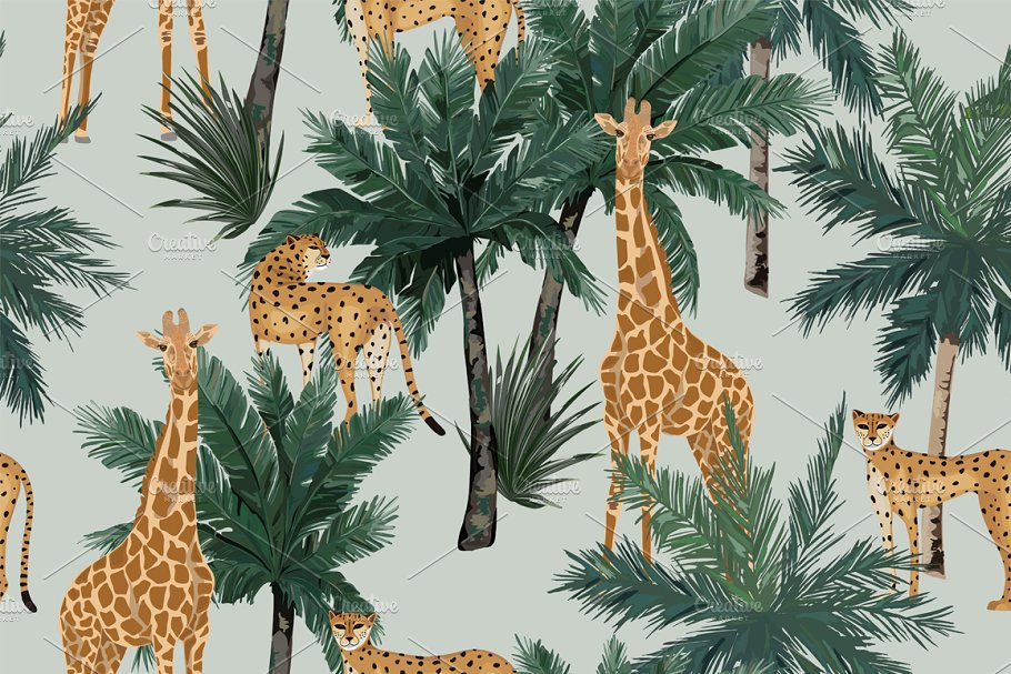 Download Tropical Seamless Pattern