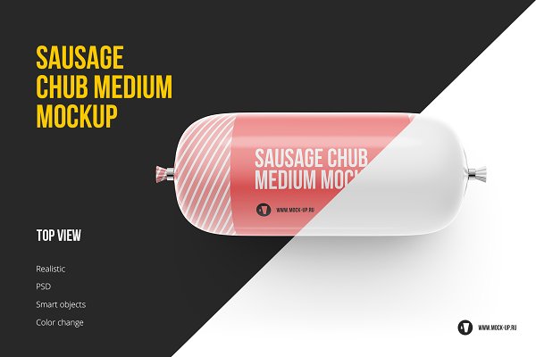 Download Sausage Chub Medium Mockup