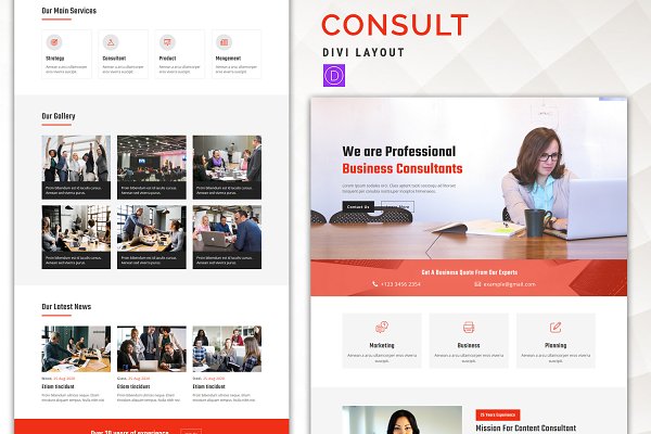 Download Consultant Divi Layout