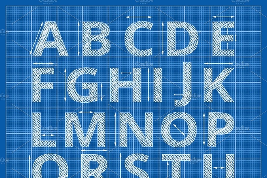 Download Blueprint alphabet