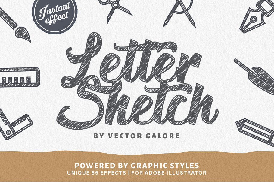 Download LetterSketch-65 Illustrator Effects