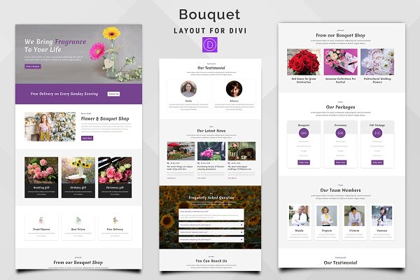 Download Bouquet Shop Divi Layout