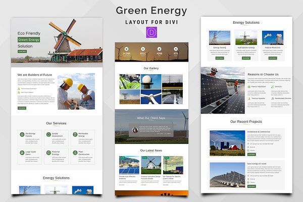 Download Green Energy - Divi Theme Layout
