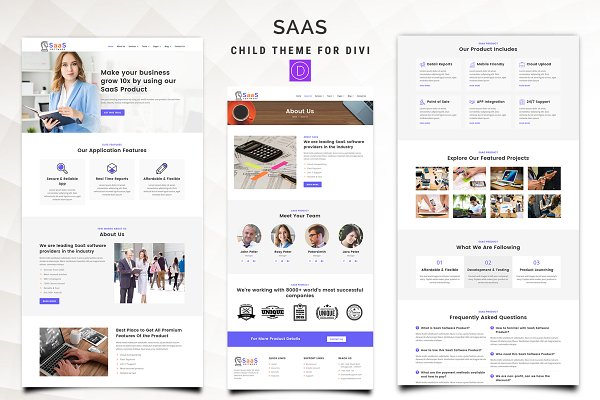 Download SaaS - Divi Child Theme