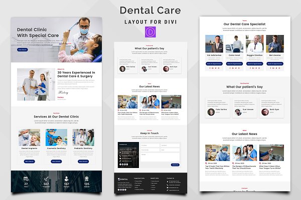 Download Dental Care - Divi Theme Layout
