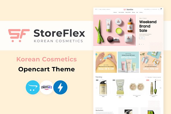 Download Korean Cosmetics OpenCart Theme