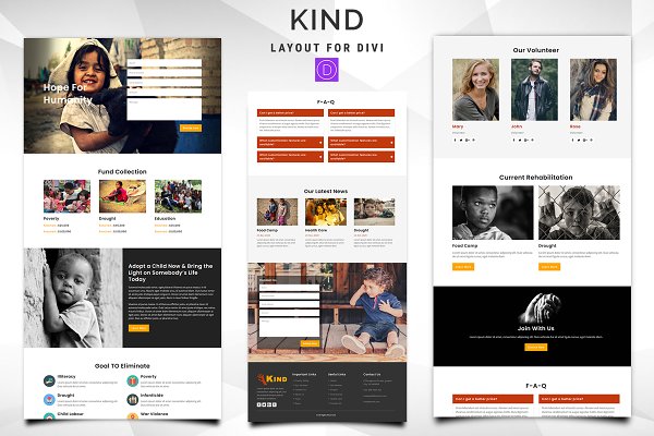 Download Kind - Charity Divi Layout
