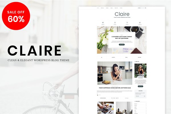 Download Claire - Elegant Blog WordPress