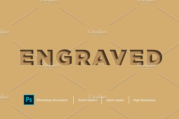 Download Engraved Text Effect & Layer Style