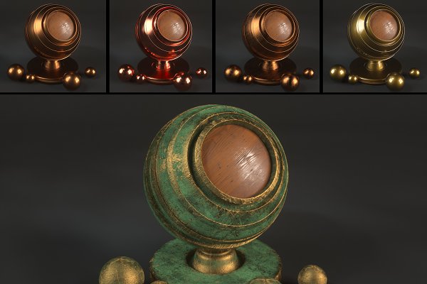 Download 15 Bronze Shaders for C4D Octane