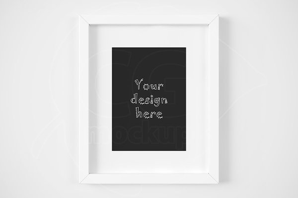 Download White matted frame 5x7 inch mockup