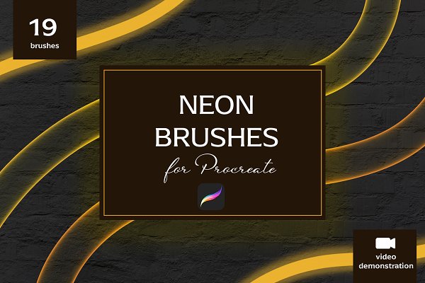 Download Neon brush set for Procreate
