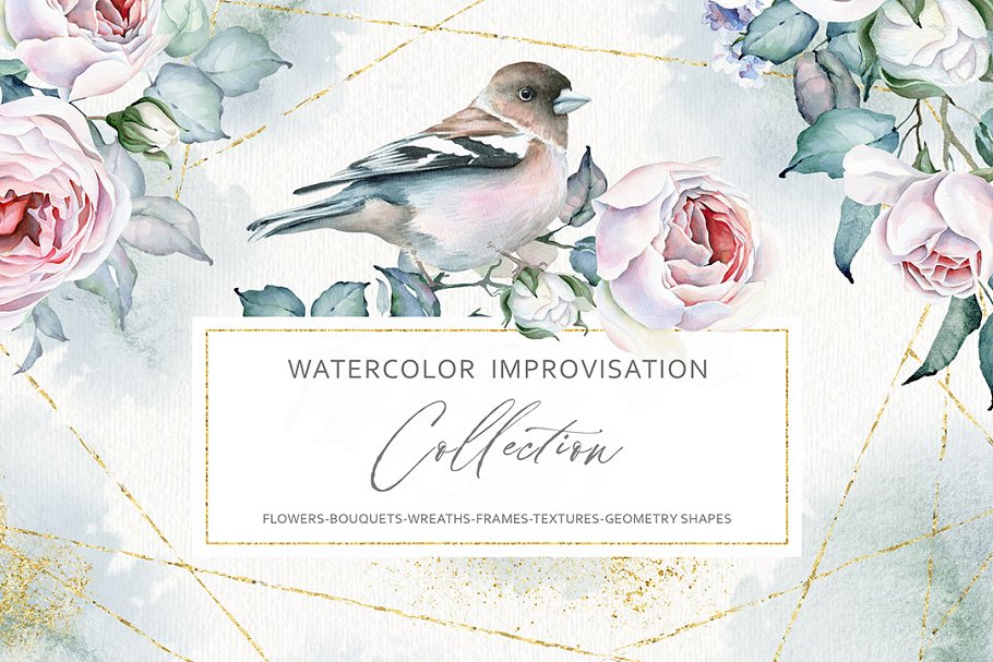 Download Watercolor FLORAL Improvisation V.1