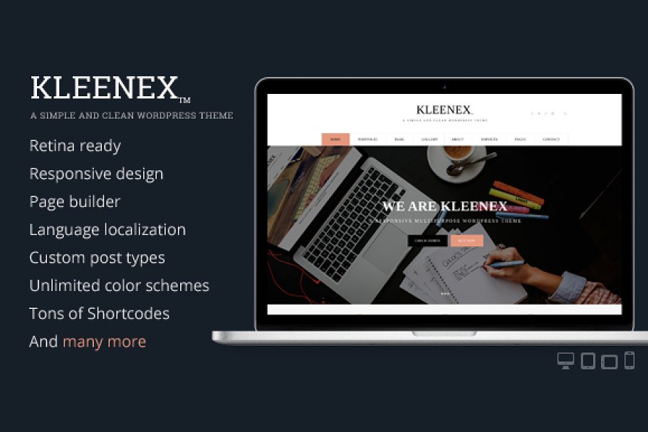 Download Kleenex - Minimalist WordPress Theme