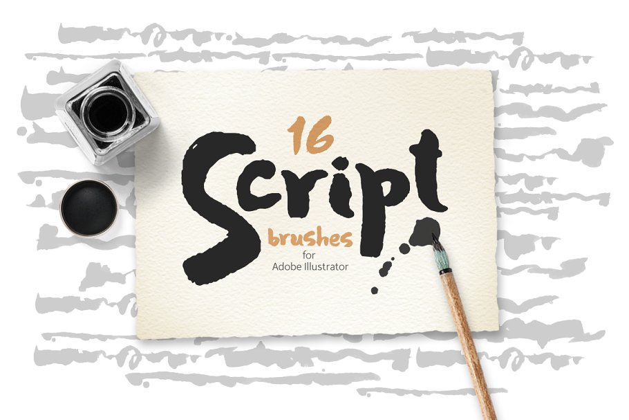 Download Script Brushes for Illustrator
